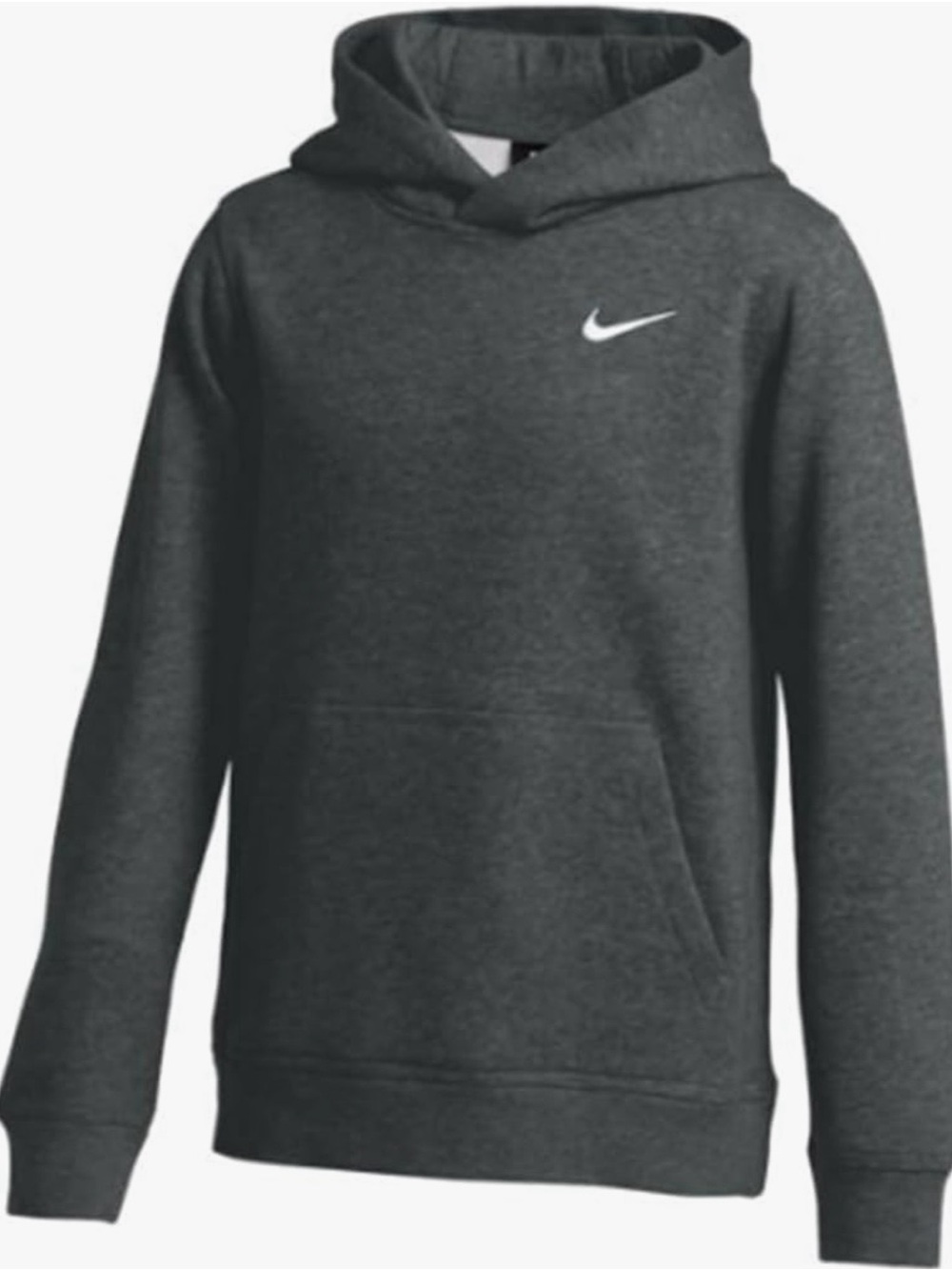 Nike Charcoal Gray Hoodie with White Swoosh